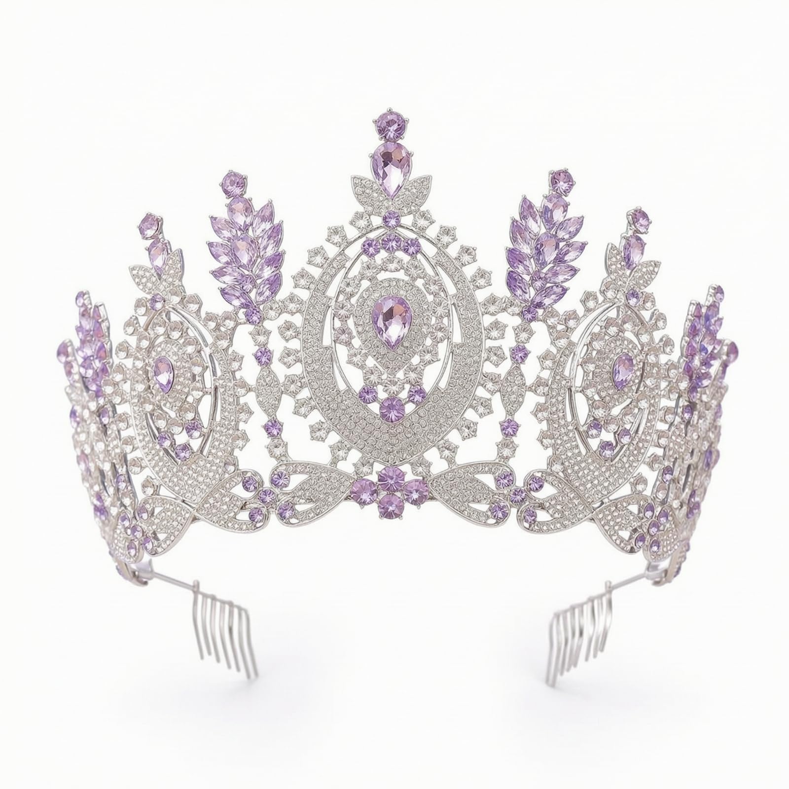 Corona Novia Brillant Ornamental Llamativa Adorno Cabello para Quinceañeras, Style to 10
