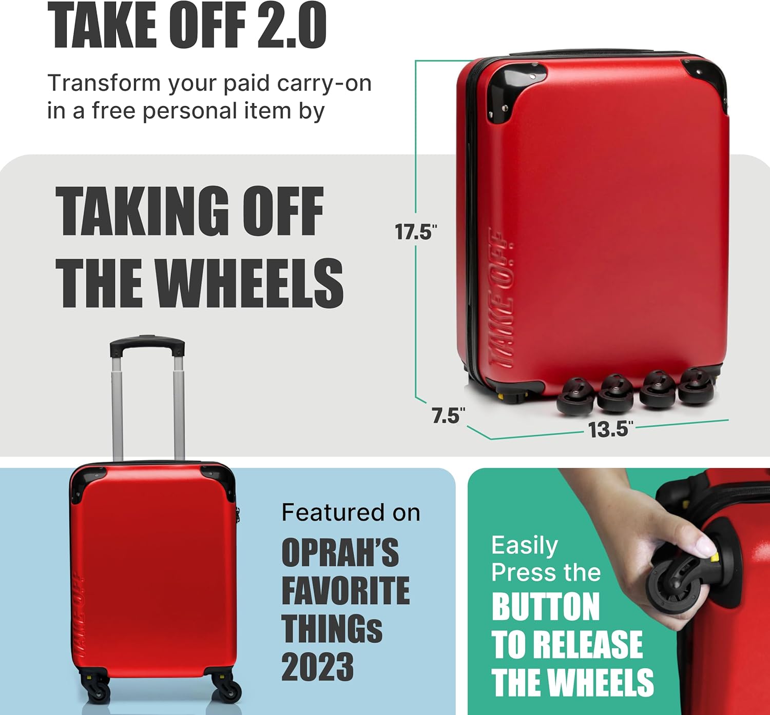Take OFF Luggage Personal Item Rolling Suitcase Kenya Ubuy