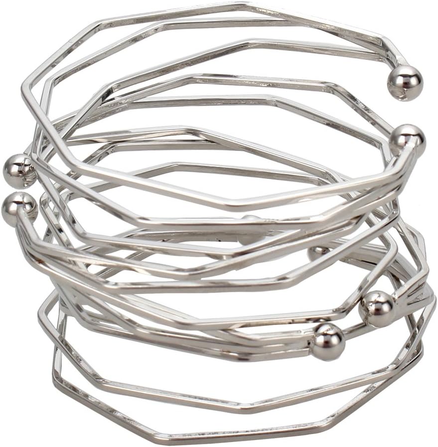 YISSION 4 Pack Fashion Simple Three-Dimensional Irregular Bracelet Bracelets for Women Girl