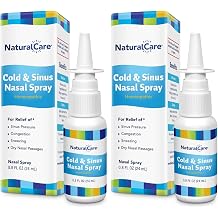 Natra-Bio NaturalCare Cold & Sinus Nasal Spray, Homeopathic Nasal Spray, 0.8 fl. oz Pack of 2