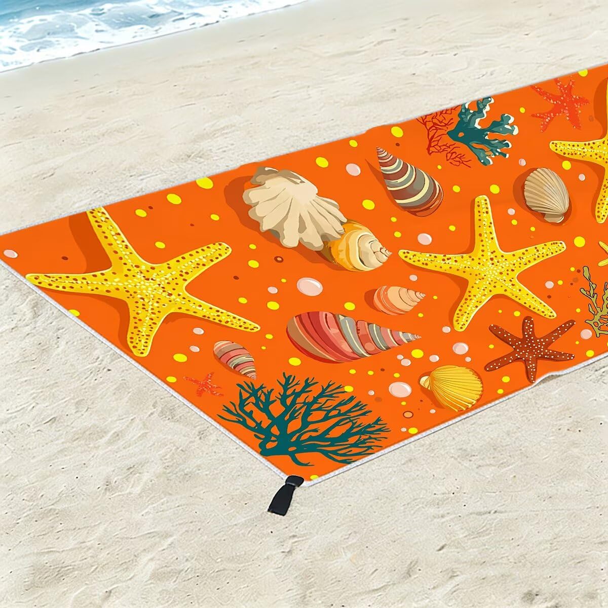 Telo Mare Microfibra, Telo Mare Grande 100x200cm 2 Pezzi, Asciugamano Palestra Donna Asciugatura Rapida, Antisabbia Asciugamano Microfibra, Leggero Asciugamani Palestra per Regalo (Arancia) -4362