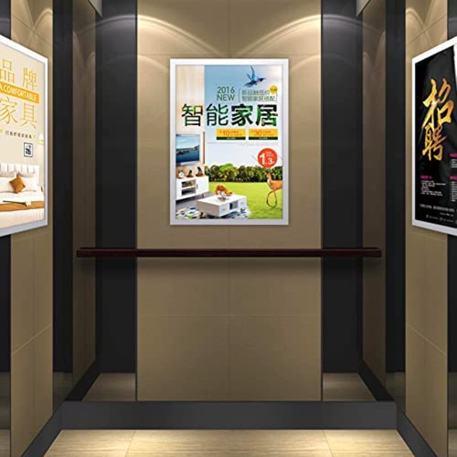 DIE Magnetic Sign Holder Self-Adhesive Plastic Display Frame Window Sign For Menu, Poster, Notice, Picture, For Wall, Door, Business & Store Sign Holders,5pack,60x80cm/23 x31,Constructive23