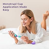 Vista 5 de Ecoblossom Herramienta aplicadora de copa menstrual, cómoda y fácil de colocar, higiénica y reutilizable, compatible con la mayoría de las copas