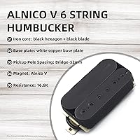 Vista 2 de MAXCHEER Alnico - Guitarra eléctrica de 5 puentes, hoja humbucker/tornillo hexagonal, ajuste de doble bobina, pastilla de guitarra con 4 cables