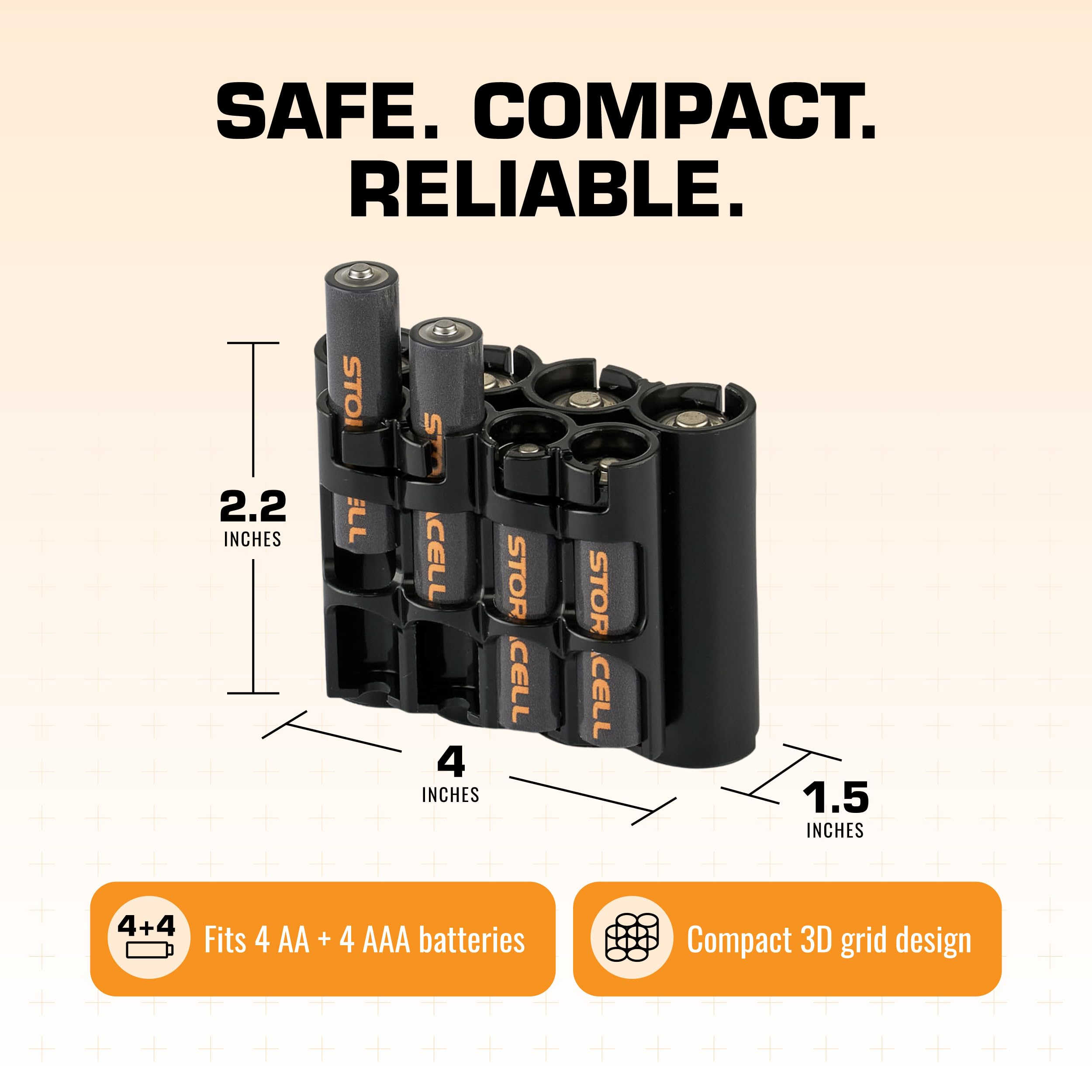 Amazon.com: Storacell AA + AAA Combo Battery Storage Caddy and