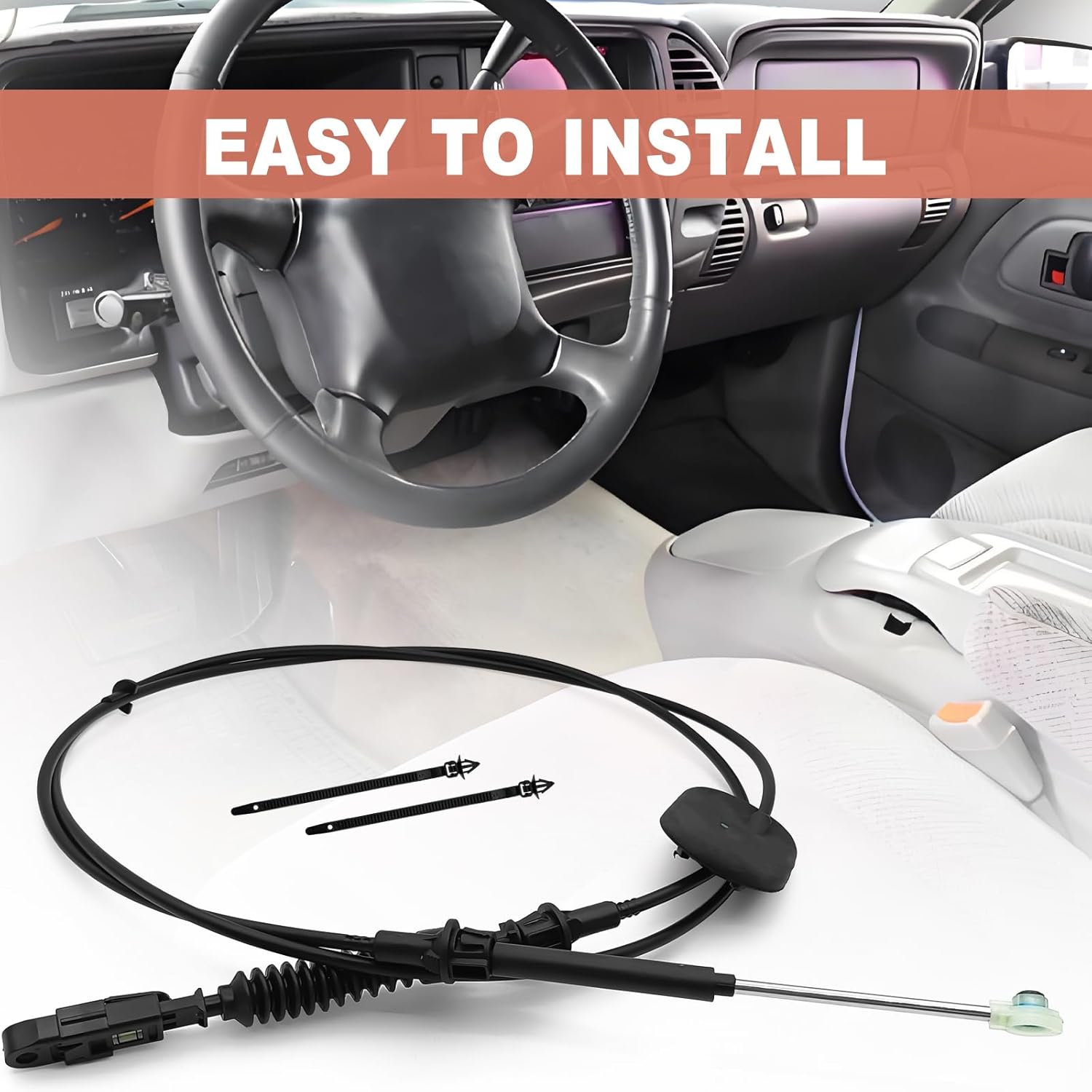 15037353 Automatic Transmission Gear Shift Cable Compatible with GMC Yukon 1995-2000 Chevy C1500 1995-1999 C2500 C3500 1995-2000 Gear Shifter Cable