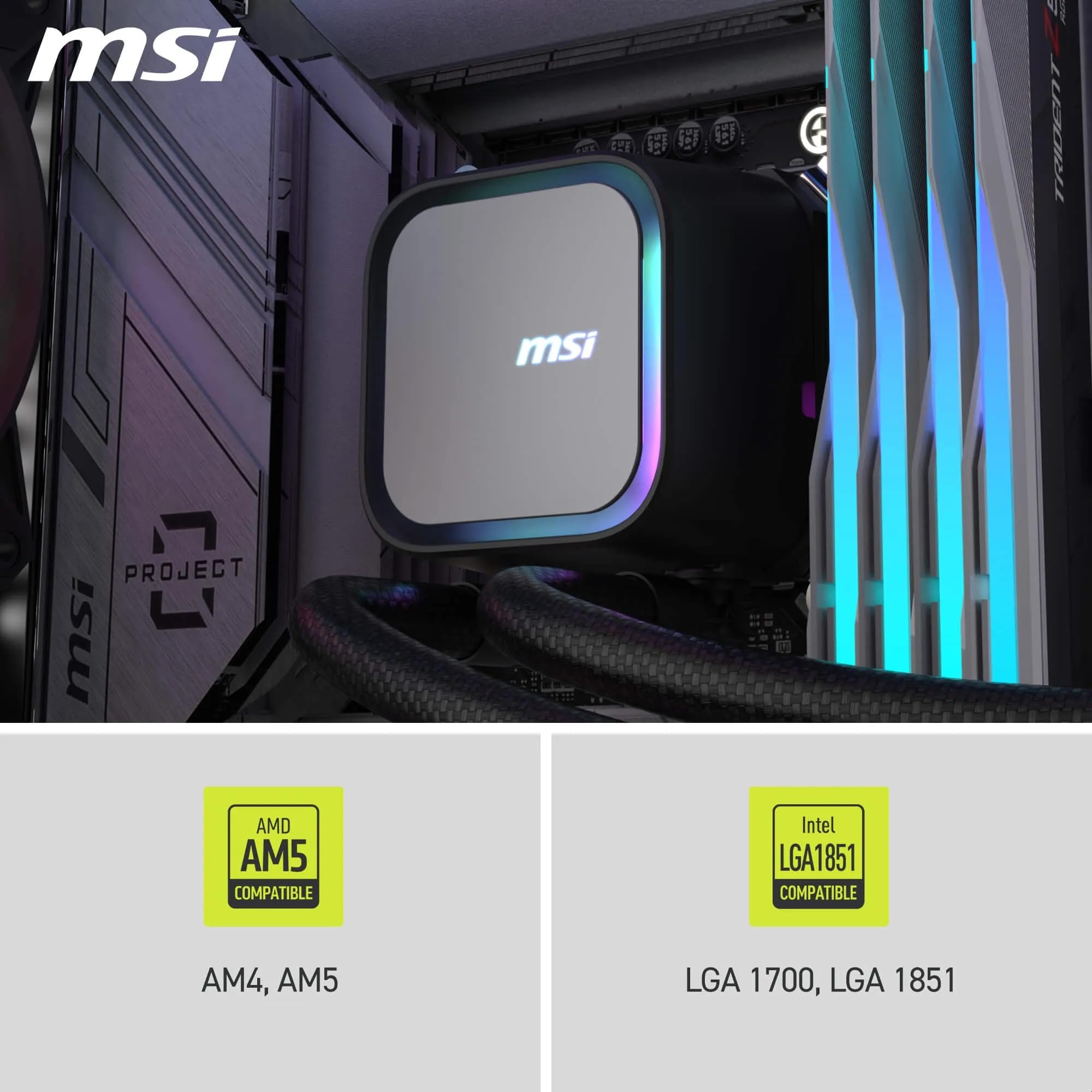 MSI MAG CORELIQUID A13 360 Dissipatore AIO a Liquido per CPU - Copertura Totale CPU, Design Ottimizzato del Canale d’Acqua, CycloBlade 7, Radiatore a Flusso Separato, Ventole con Cuscinetto Rifle