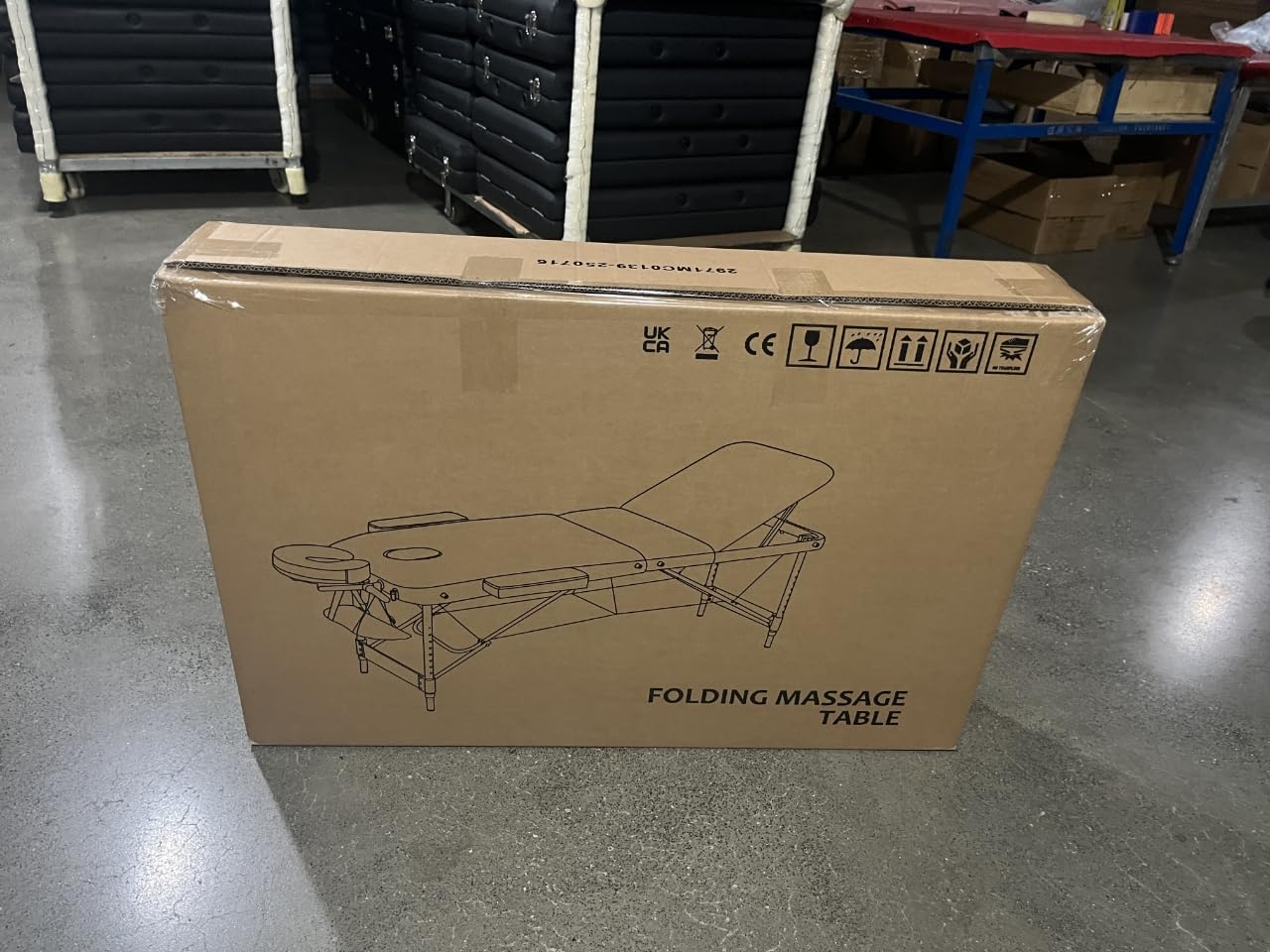 Brelley Mobile Massageliege Klappbar 3 Zone, Höhenverstellbare Professionelle Massagetisch mit Kopfstütze Armlehnen, Für Spa Salon Tattoo Schönheit