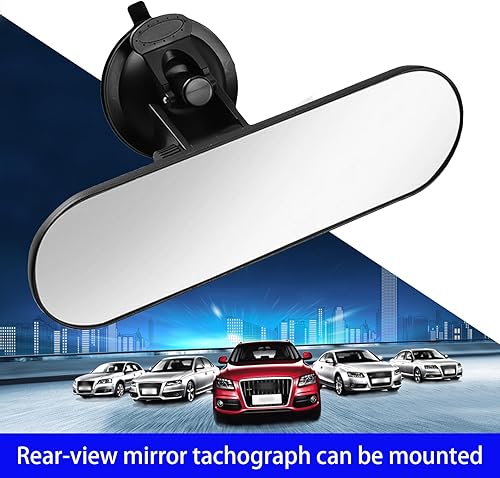 Miniatura 3 de 1 espejo retrovisor con ventosa, espejo retrovisor HD para automóvil, ABS ajustable antirreflejo, para la mayoría de automóviles, SUV, camiones