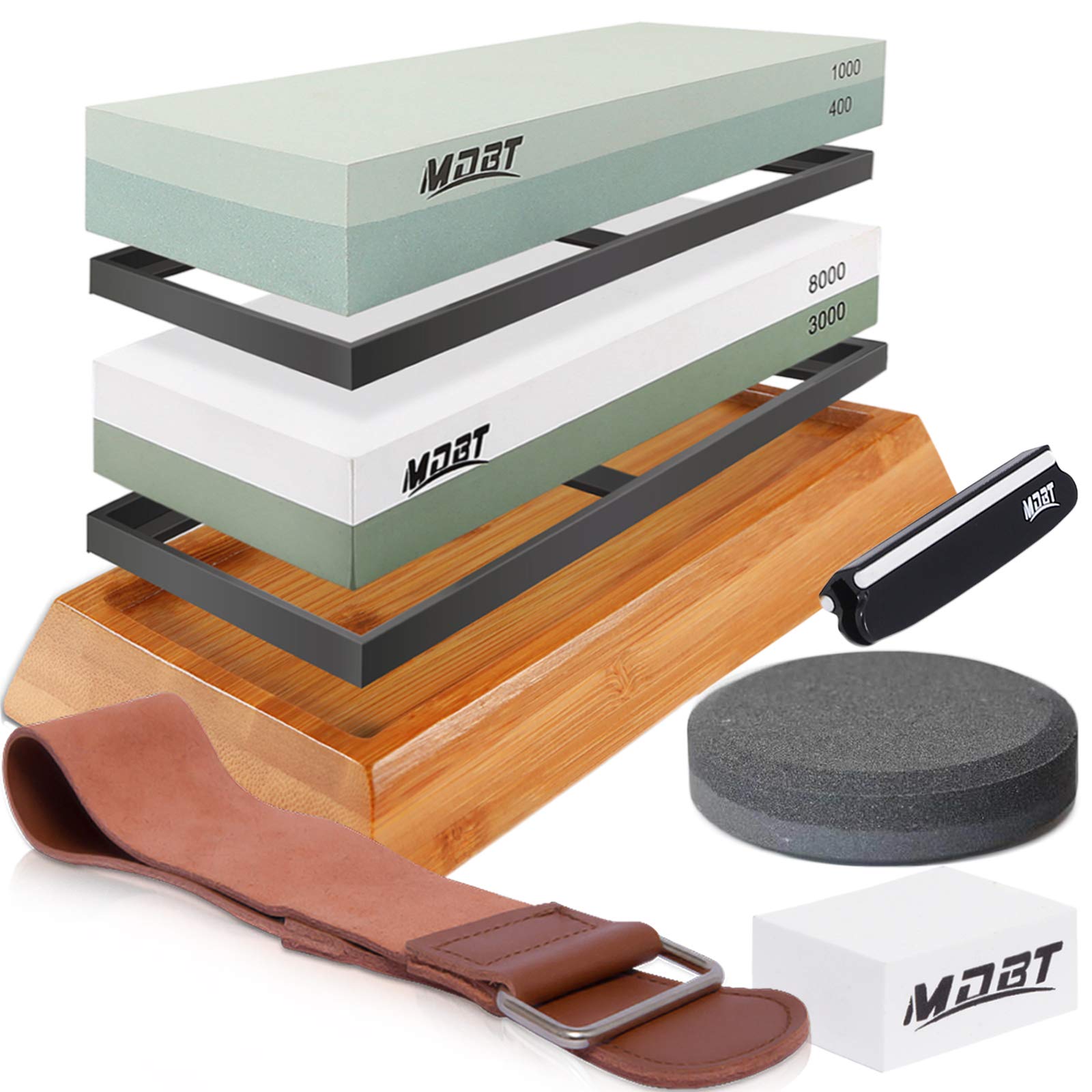Buy MDBT Complete Sharpening Stone Set, Premium Whetstone Sharpening Kit Dual Grit 400/1000