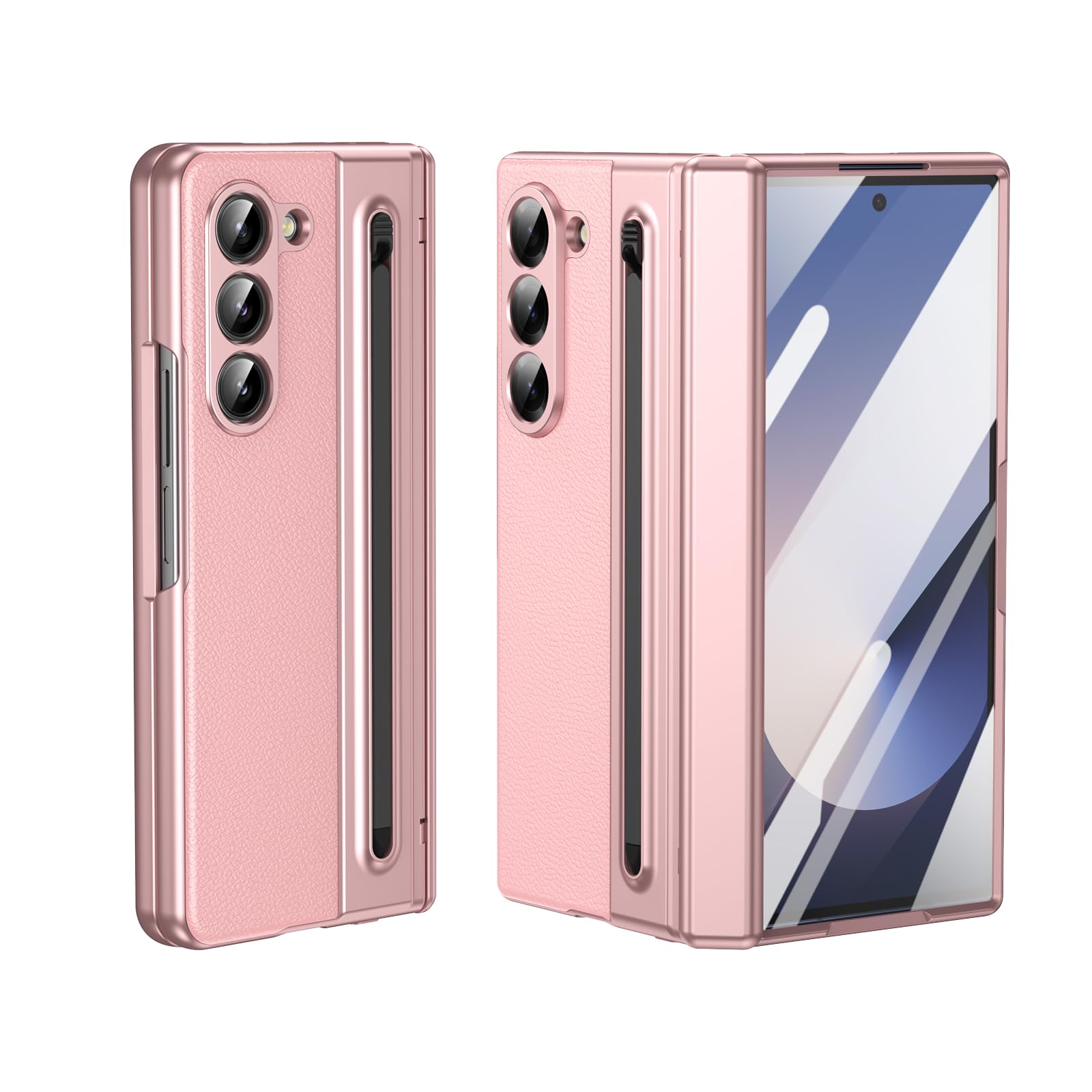 Funda plegable Galaxy Z Fold 5 con protector de pantalla de aluminio 8