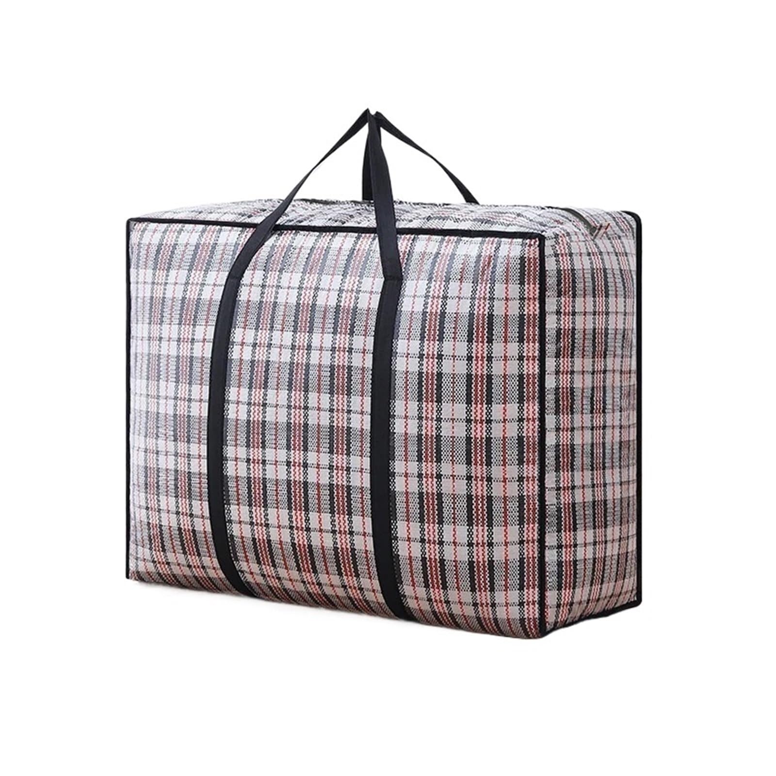 10pcs Large Capacity Quilt Clothing Storage Bag Multifunctional Luggage Packing Thickened Woven Waterproof Portable Moving For Packing(Black,70X50X23cm-L)