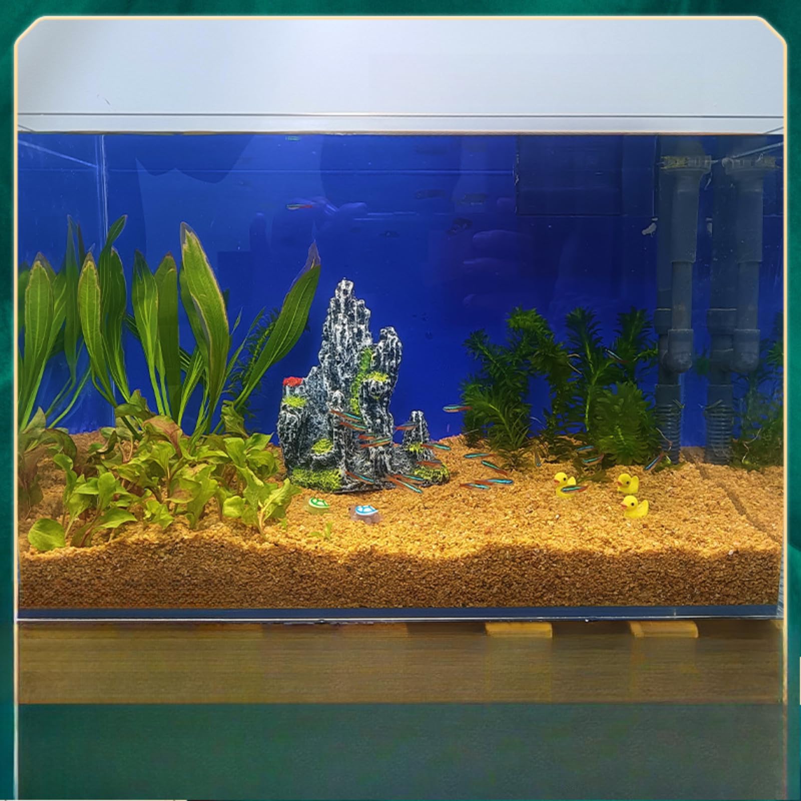 Adornos de acuario de simulación de paisajismo, 13 cm, decoración de micro paisaje para peceras