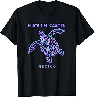 Playa Del Carmen Mexico Sea Turtle Boys Girls 2024 Vacation T-Shirt