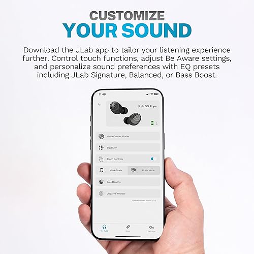 Miniatura 2 de JLab Go Air Pop+ Auriculares inalámbricos verdaderos, auriculares intraurales, auriculares Bluetooth, auriculares de reproducción de 35 horas,