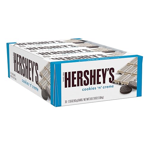 HERSHEY'S Cookies 'n' Creme Candy Bars, 1.55 oz (36 Count)