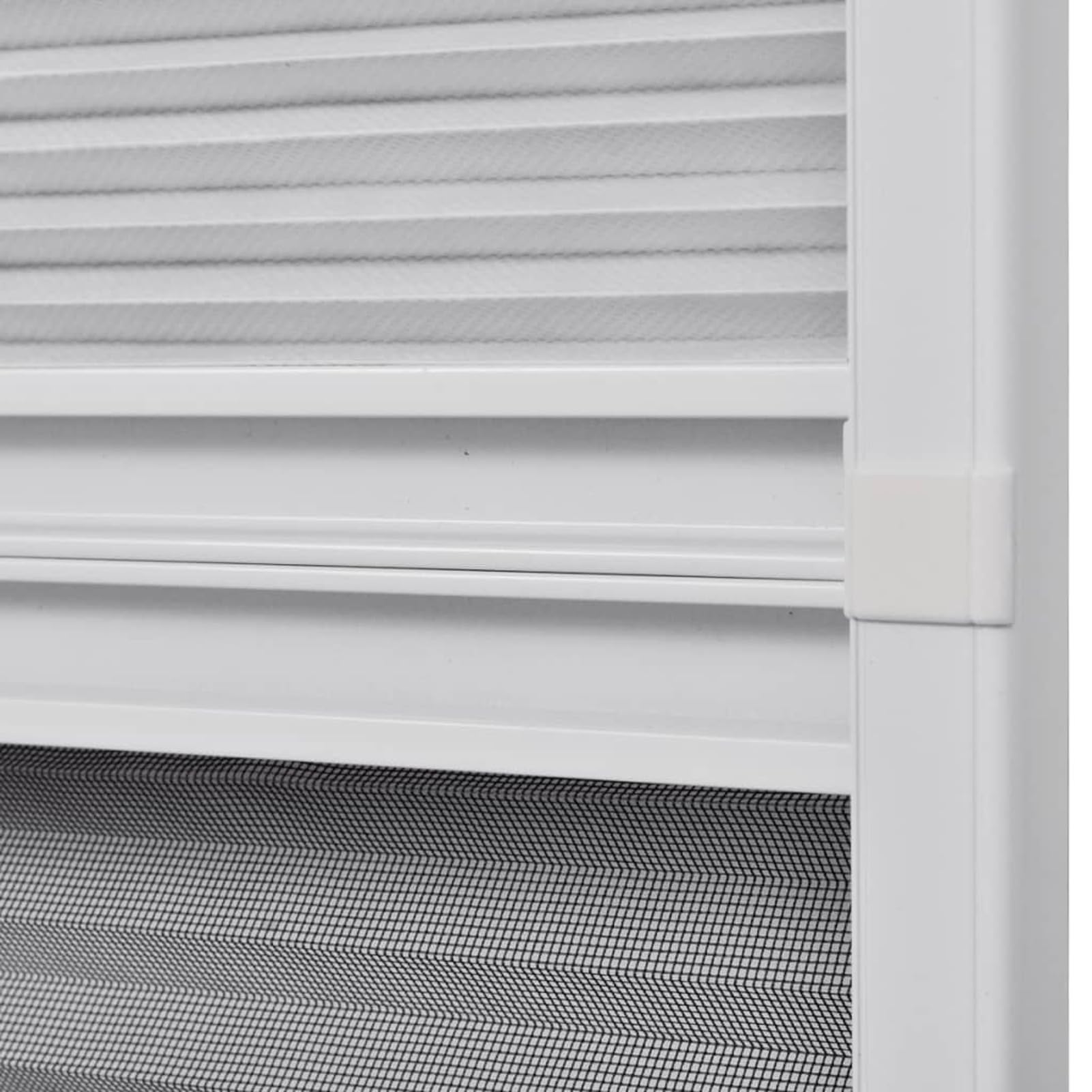 LAPOOH Insektenschutz-Plissee für Fenster, Fliegengitter Fenster, Fliegenschutz Fenster, Pollenschutzgitter Fenster, Insektengitter Fenster, Insektennetz, Fensternetz, Jalousie Aluminium 80x100 cm
