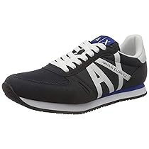 ARMANI EXCHANGE Rio Side Logo, Scarpe da ginnastica Uomo, Navy Optic White, 43 EU