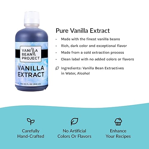 Miniatura 2 de Extracto de vainilla pura  Necesidad de cocinar y hornear  Proyecto de vainilla  1 cuarto de galón, 32 onzas