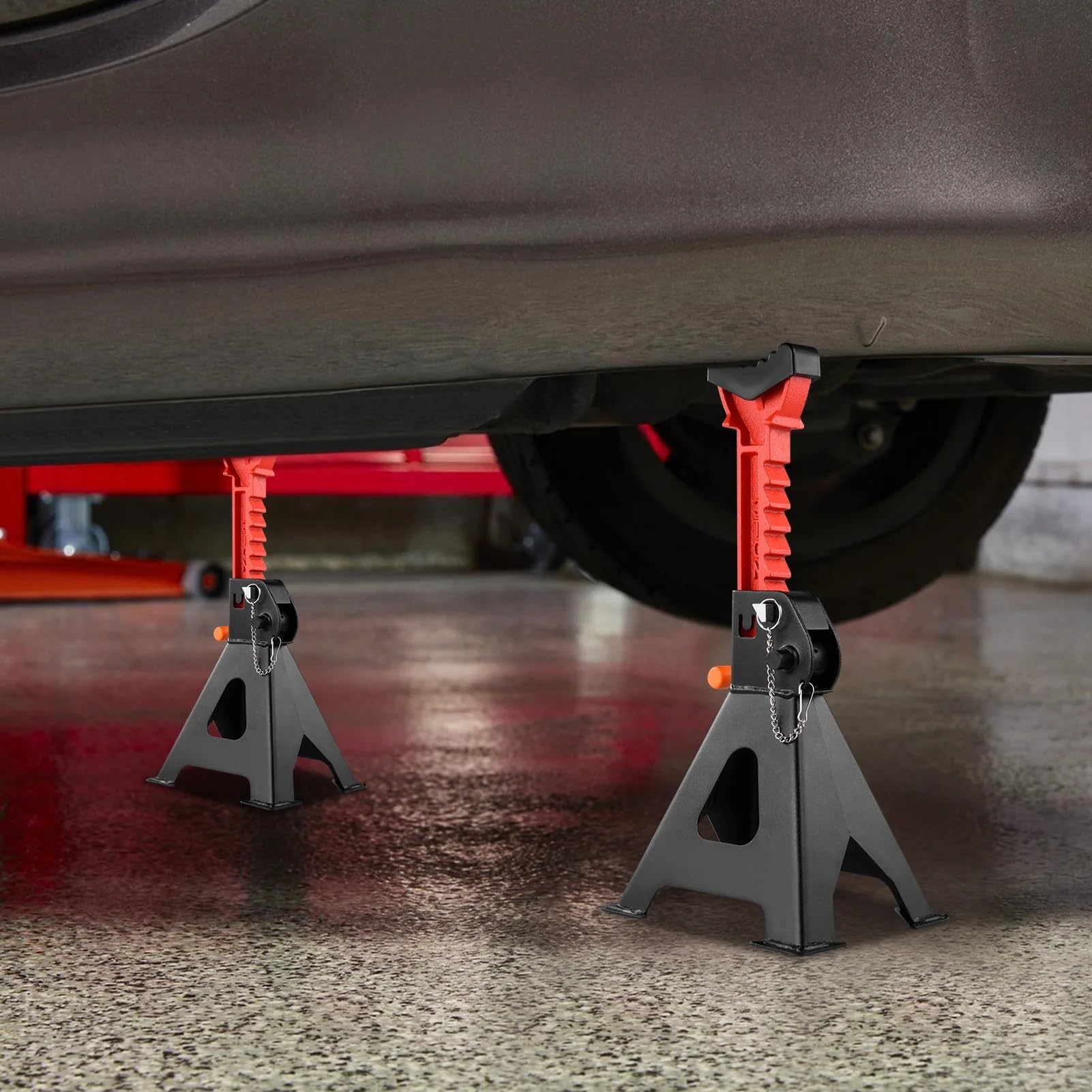 1 par de elevación de Ruedas de Coche de 3 toneladas/6 toneladas | Soporte de gato Reparación de automóviles Soporte de gato de seguridad(6 tons)