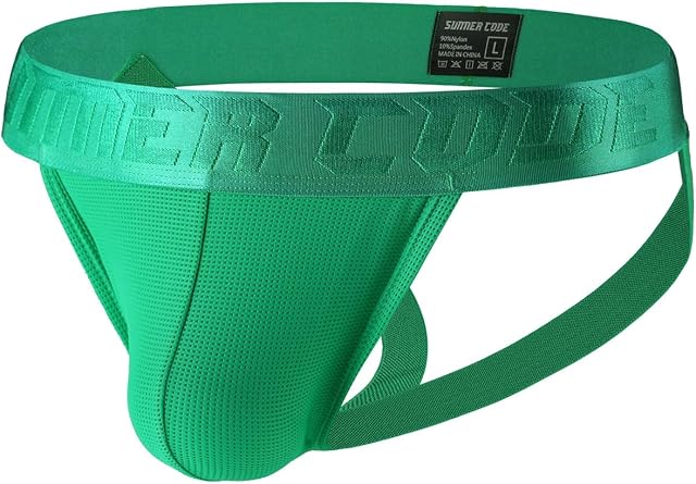 Summer Code Jock Straps for Men Soft Mesh Athletic Supporters Mens Workout Jockstrap Thong Underwear