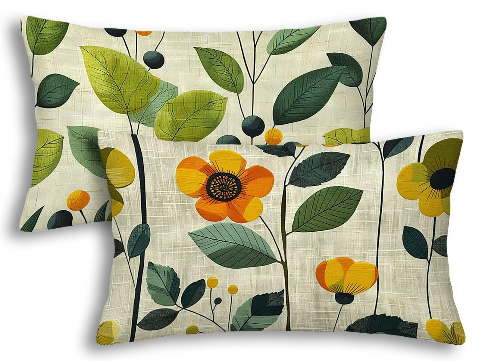 Fundas Cojines 40x80 Planta Juego de 2 Fundas Almohada Terciopelo Regalo de Hogar