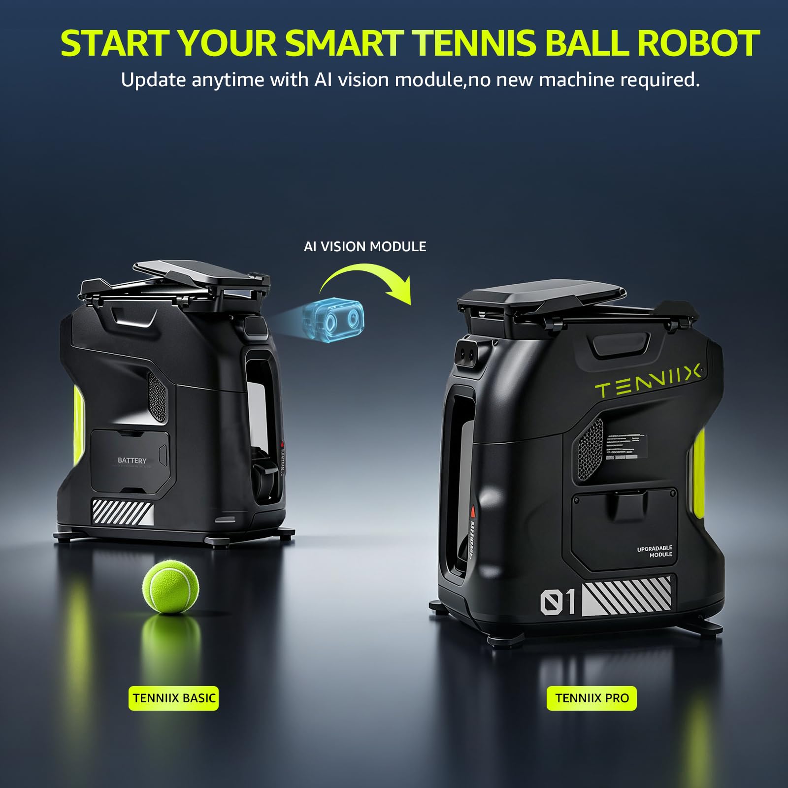 Amazon | TENNIIX ベーシックテニスボールマシン 18ポンド ポータブル