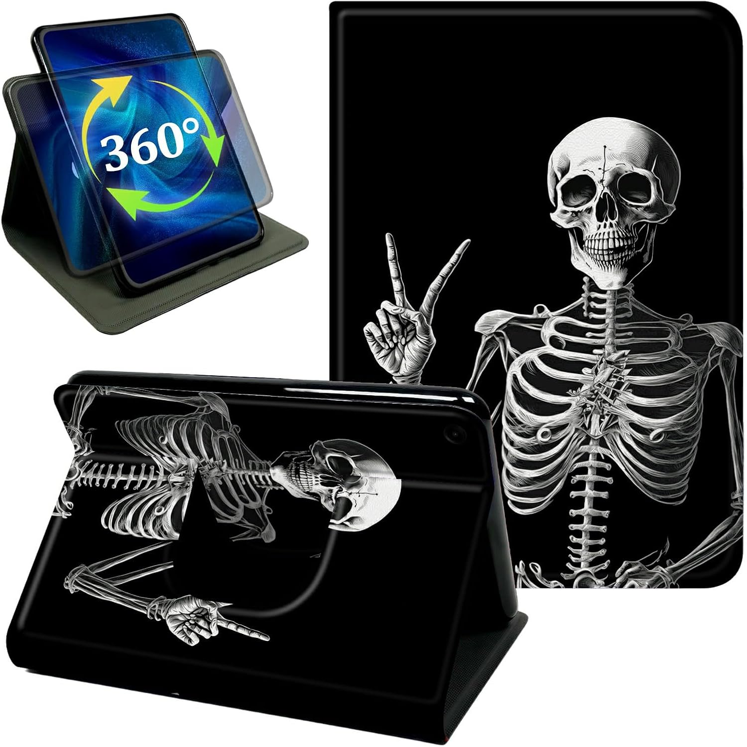 for Galaxy Tab A11/A9 8.7" 2026/2024 Skull Funny Stand Cover