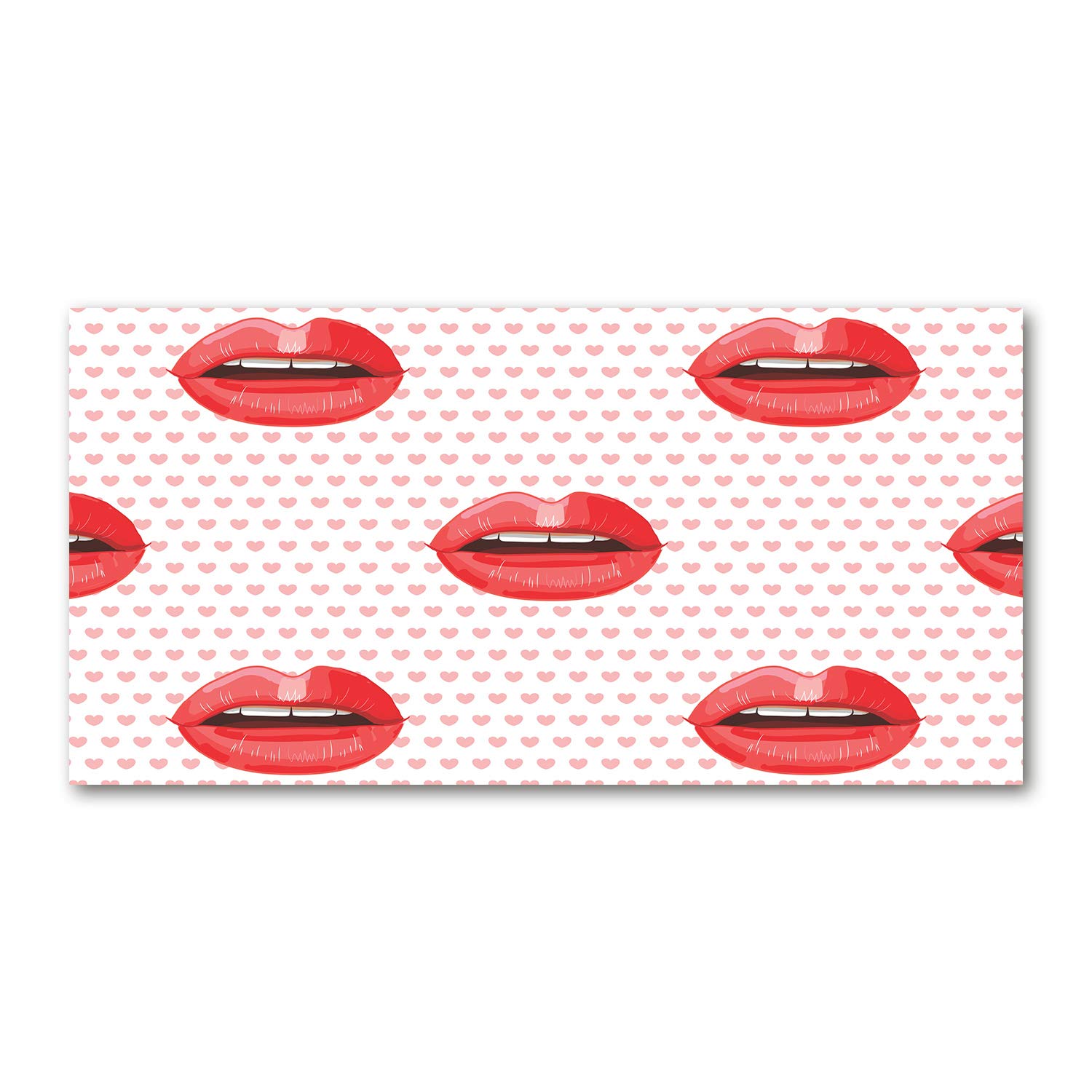 Tulup Impression sur verre100x50 cm Image Tableau Photo décorative panoramique pour la Cuisine et Le Salon - Divers - Lèvres Rouges - Rouge