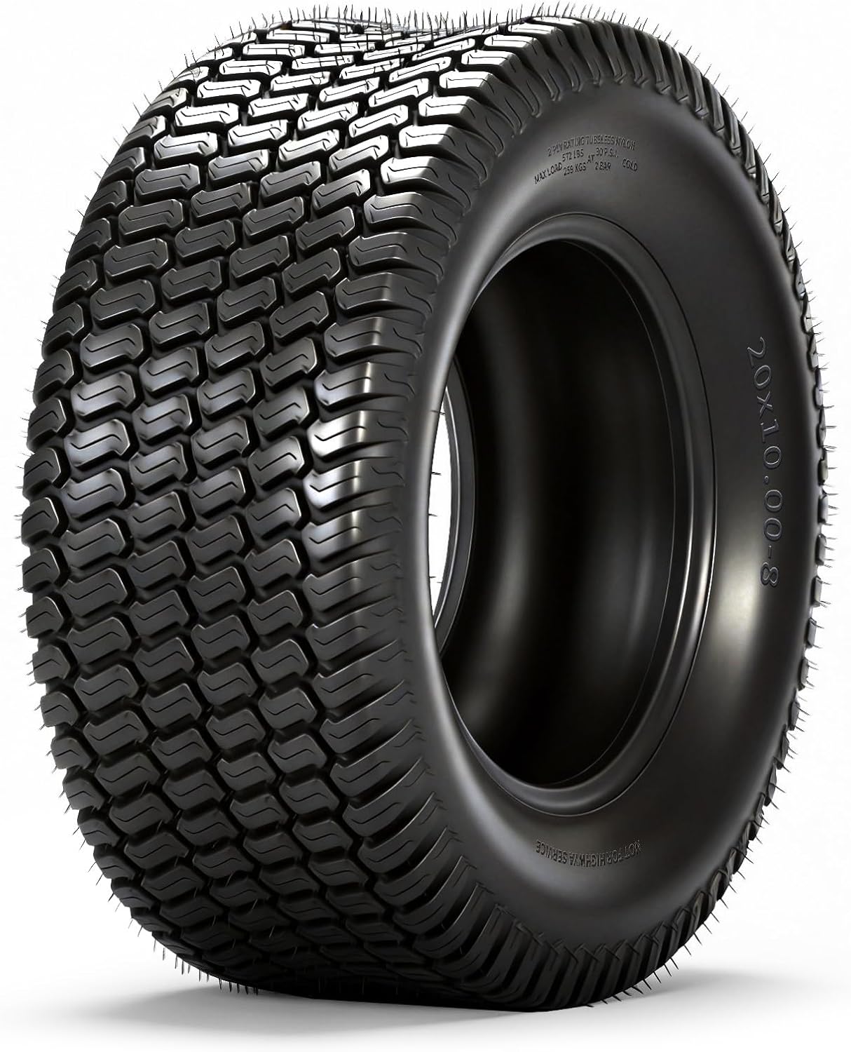 20x10.00-8 Lawn Mower Tire 1 Pcs, 20x10x8 Heavy Duty Turf Saver Tire for Lawnmower Garden Tractor Golf Cart, 2PR Tubeless