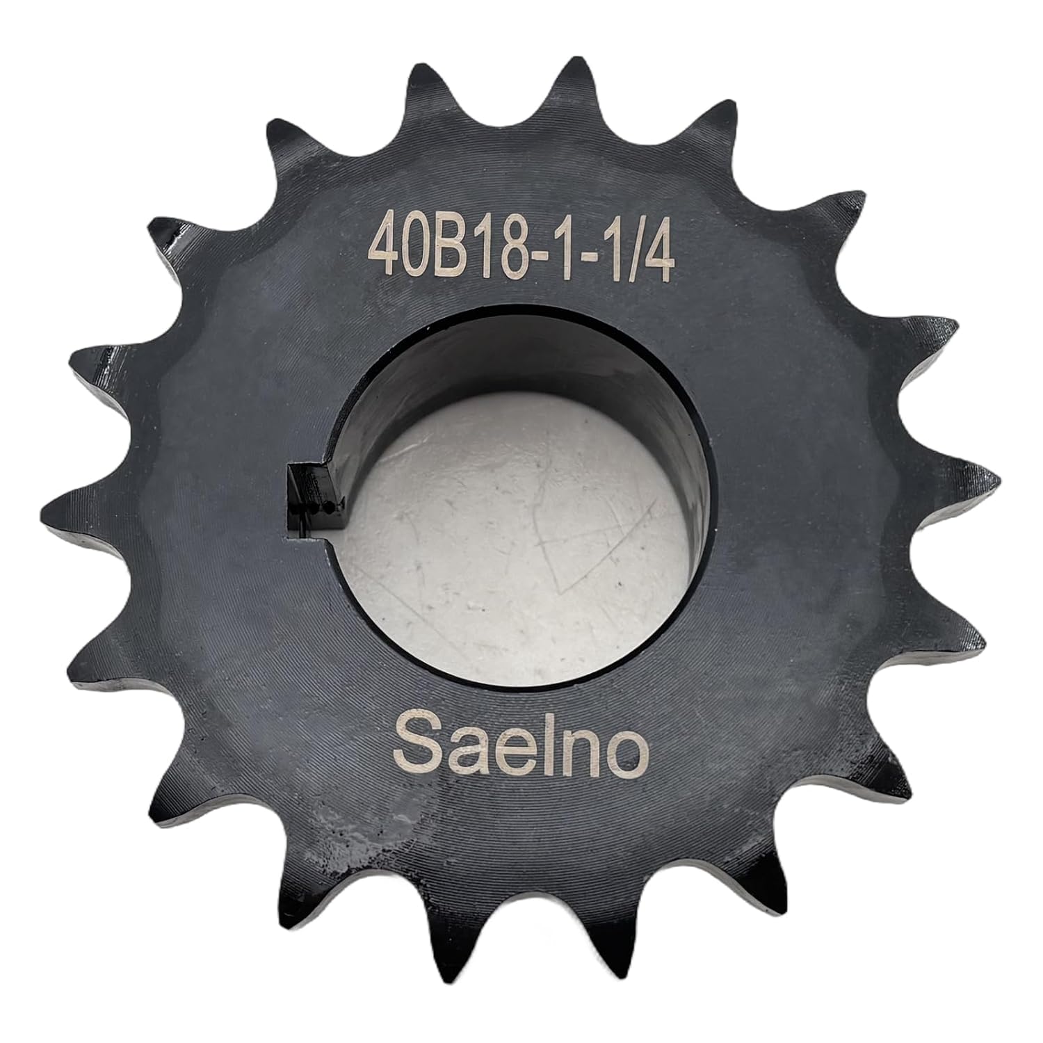 #40 Roller Chain Sprocket Type B 1 1/4 inch Bore 18 Tooth, Hardened Antirust 1045 Steel Drive Sprockets 40B18-1 1/4