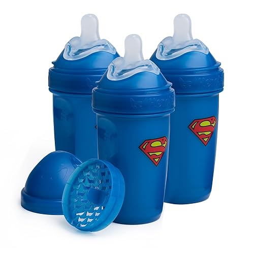 Miniatura 8 de Herobility Biberones dobles anticólicos para bebé – 5 fl oz/140ml – paquete de 3 – Logotipo de Superman Superman - 8.5 fl oz