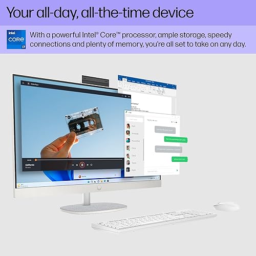 Miniatura 3 de HP PC de escritorio todo en uno de 27 pulgadas, pantalla FHD, Intel Core i7-1355U de 13 generación, 12 GB de RAM, SSD de 512 GB, gráficos Intel Iris