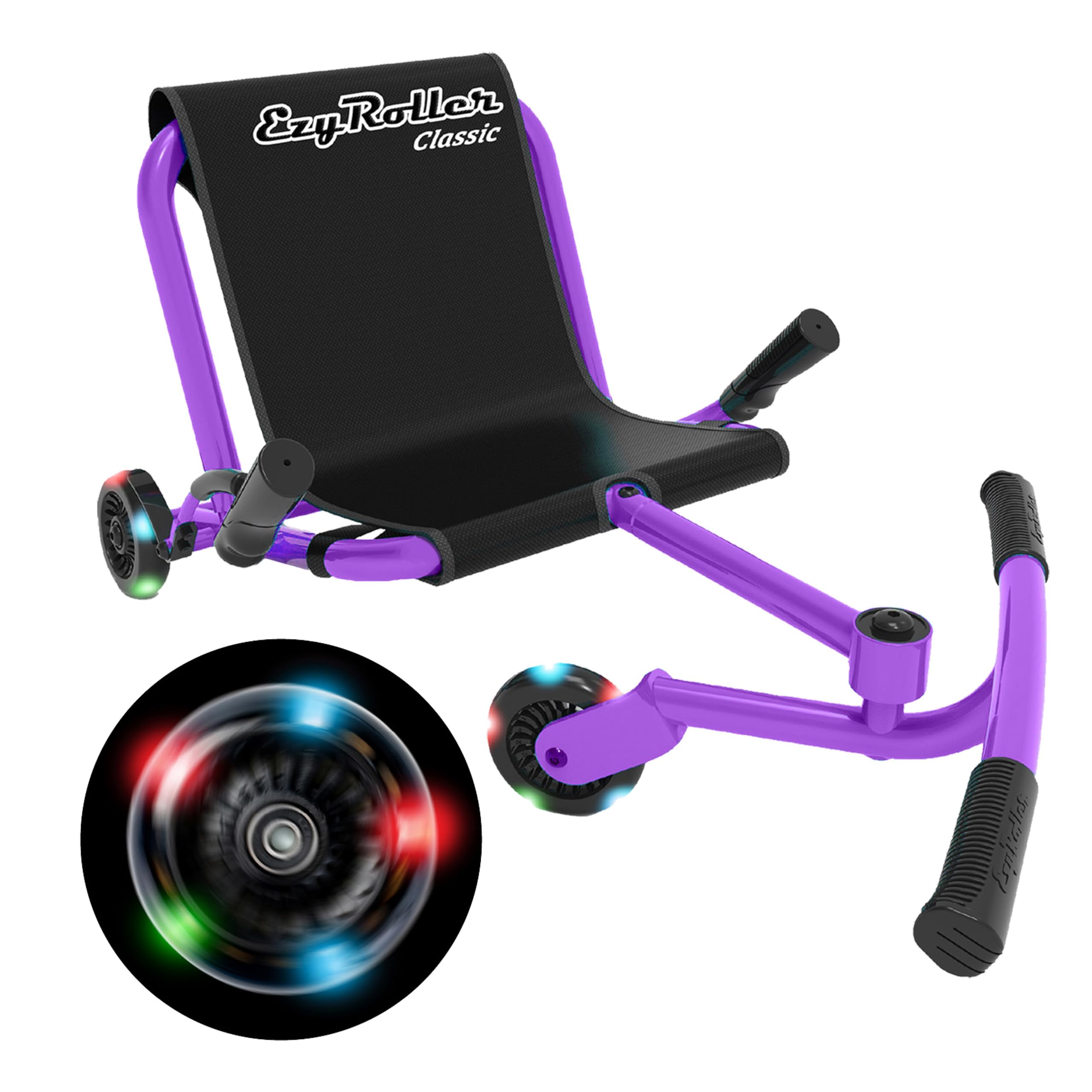EzyRoller Classic Ride On with LED Light Wheels - Purple