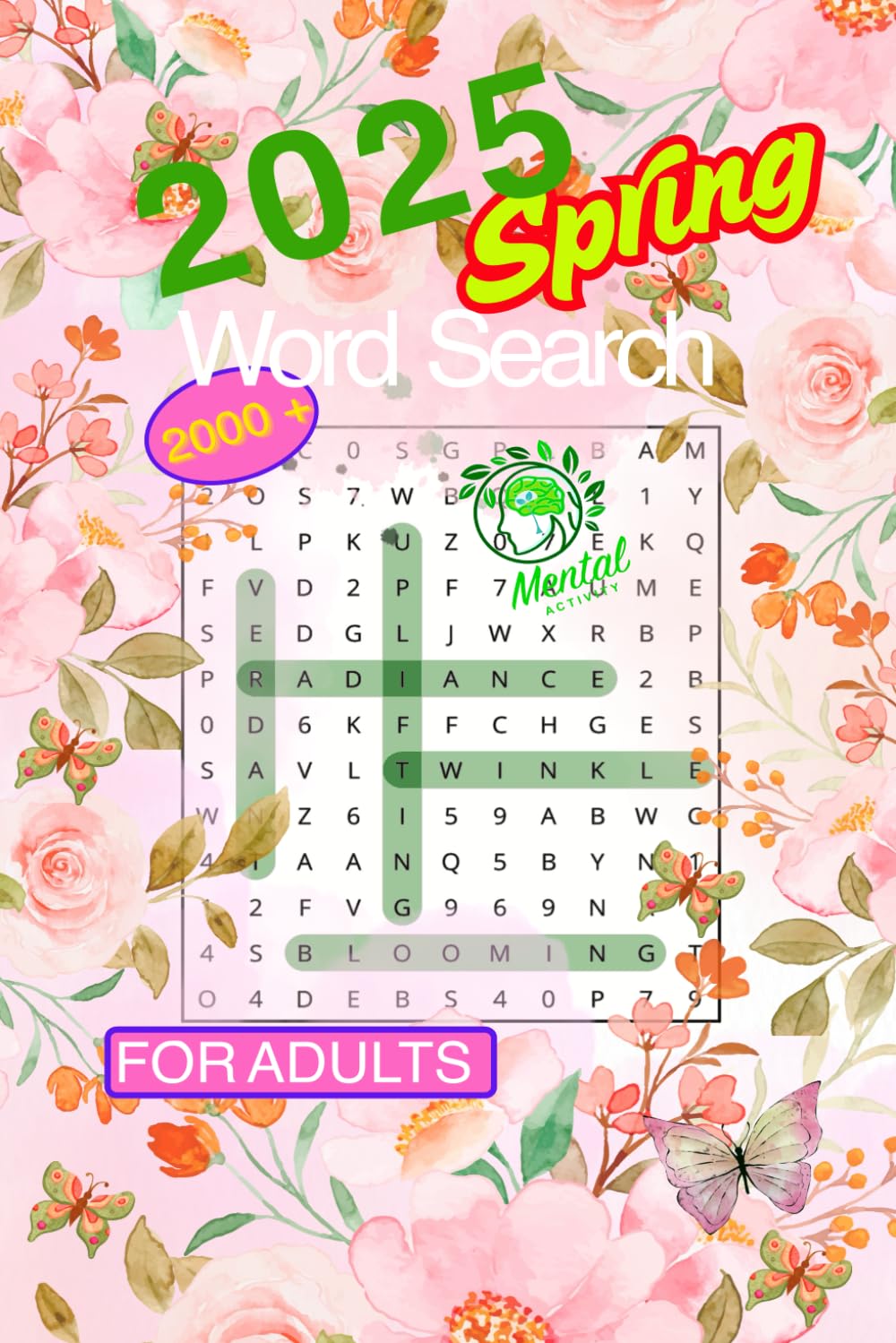2025 Spring Word Search: Puzzle book Spring word search for adults seniors large print