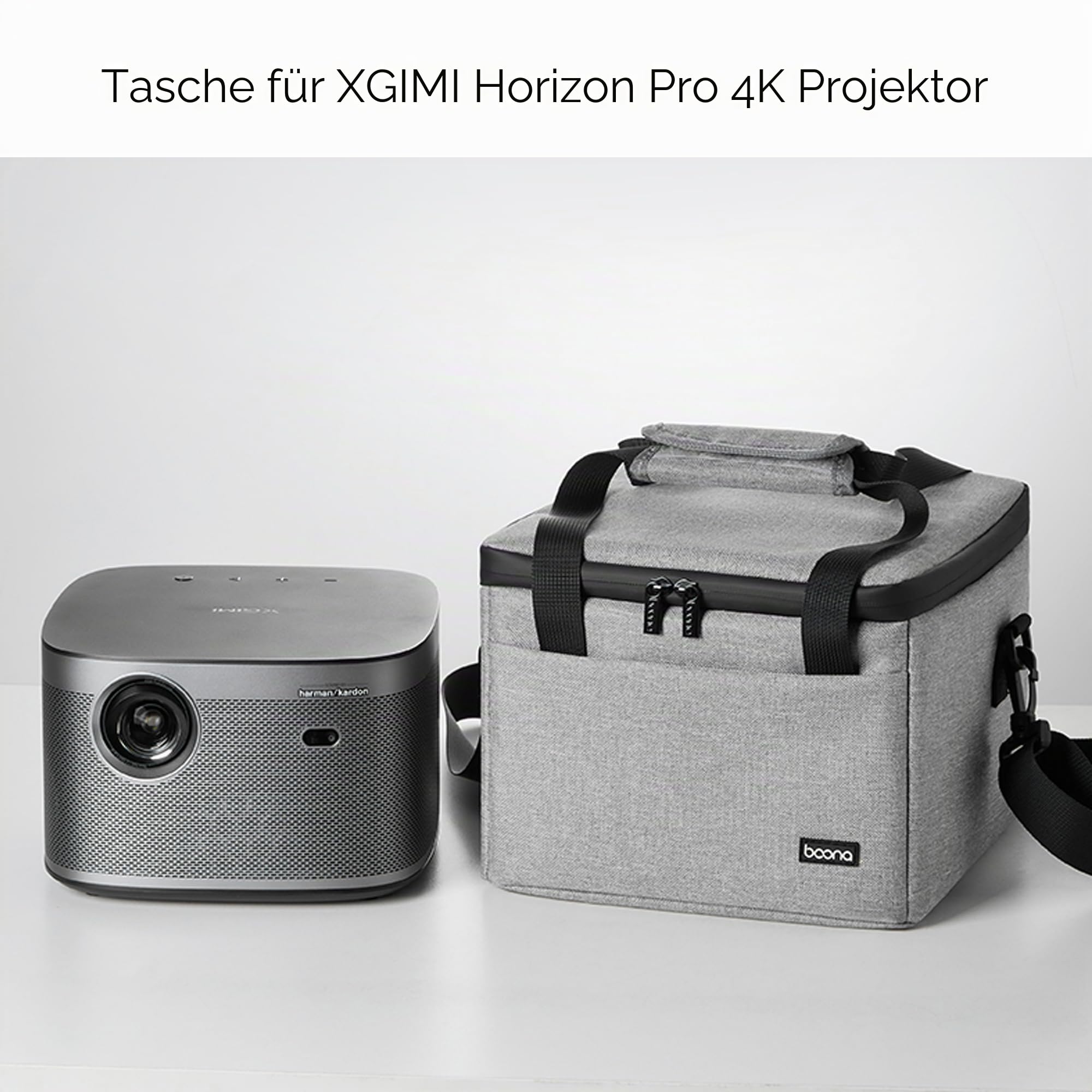Tragetasche für XGIMI Horizon Pro 4K-Projektor, kompatibel mit XGIMI Horizon 1080p FHD-Projektor, Reisetasche mit Schultergurten (grau)
