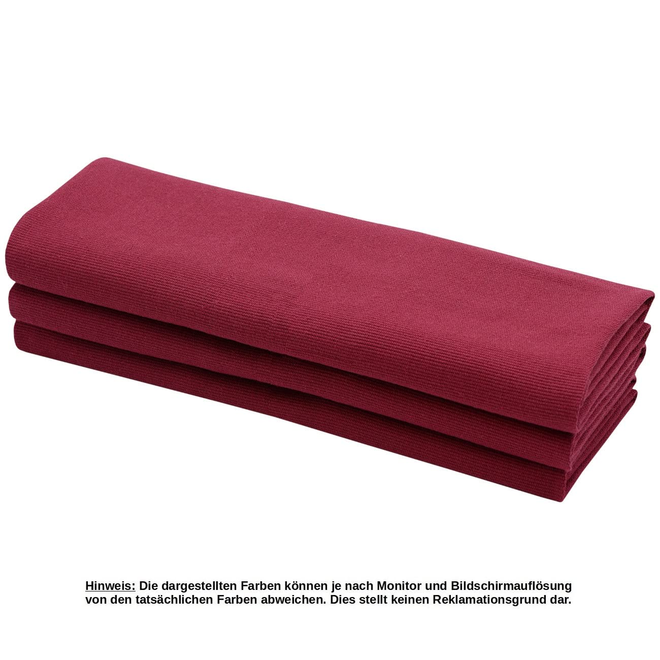 Daloual 12x Geschirrtuch/Küchentuch/Putztuch Poliertuch aus 100% Baumwolle Bordeaux-Rot Weinrot