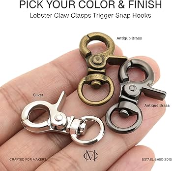 Amazon.com: CRAFTMEMORE Lobster Claw Clasps Trigger Snap Hooks 1 1