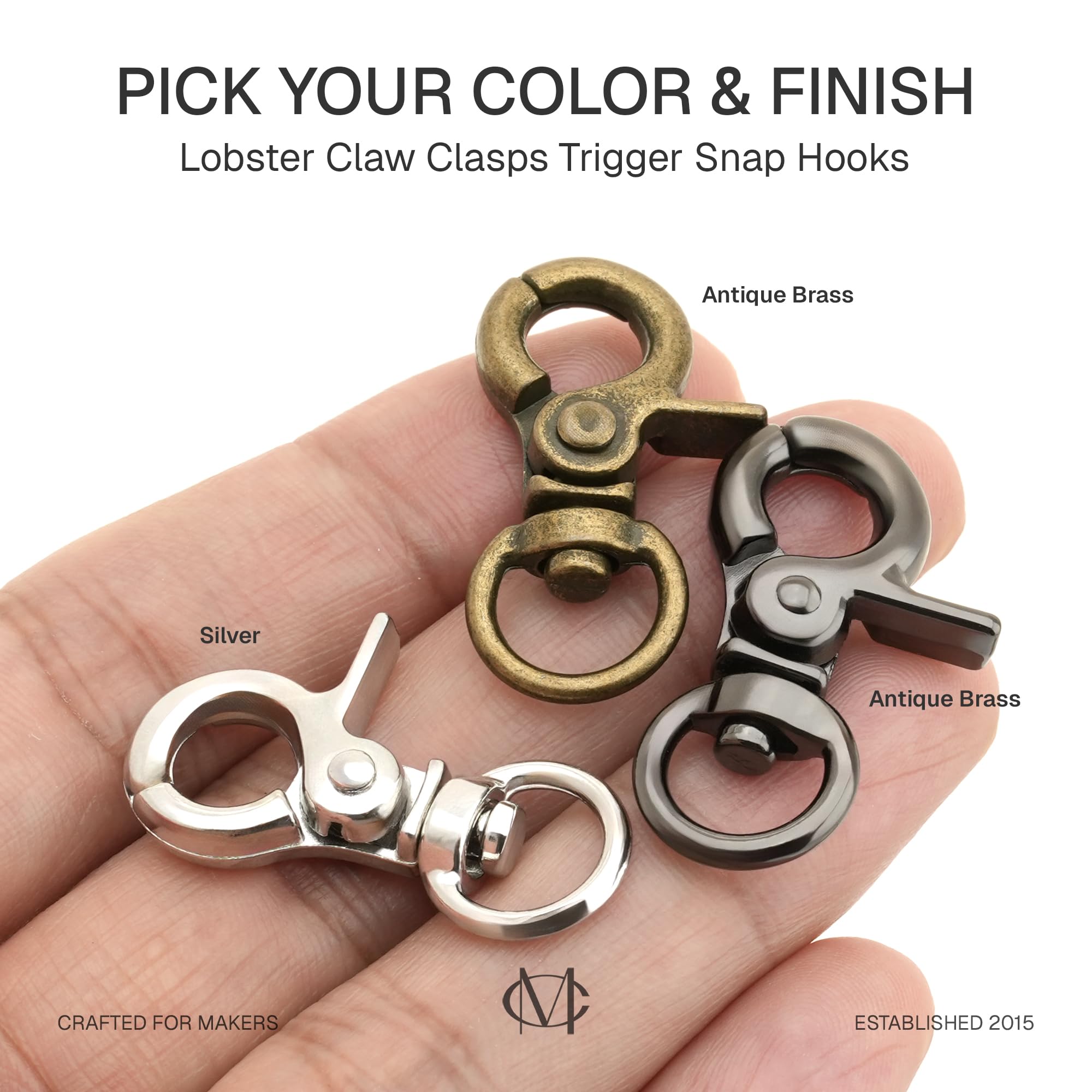 Zerodis Hummer-Klauen Verschluss - Karabinerhaken Mit Druckknopf Gold