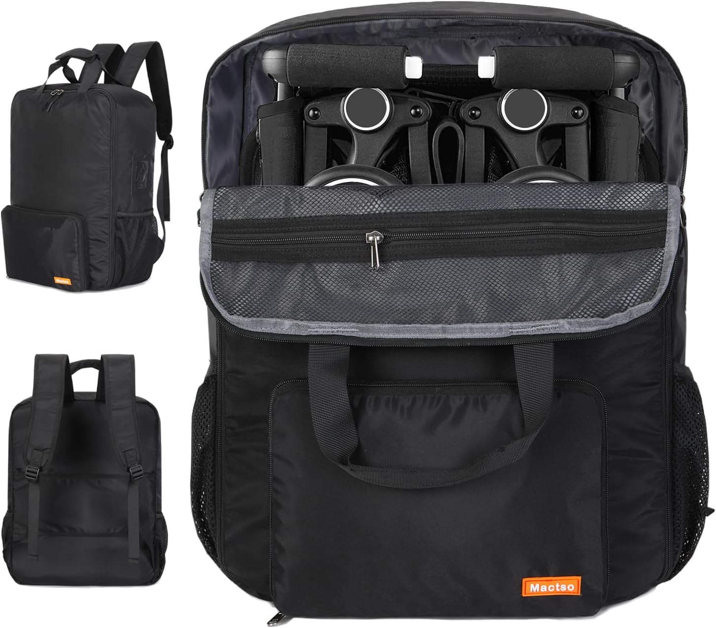 Stroller Travel Bag Compatible with GB Pockit and GB Pockit Air Plus All Terrain, Lightweight Stroller Travel Backpack for Airplane (Black, M)