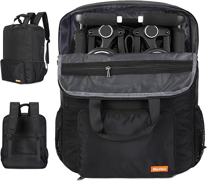 Mactso Stroller Travel Bag Compatible with GB Pockit and GB Pockit Air Plus All Terrain, Lightweight Stroller Travel Backpack for Airplane Black, M