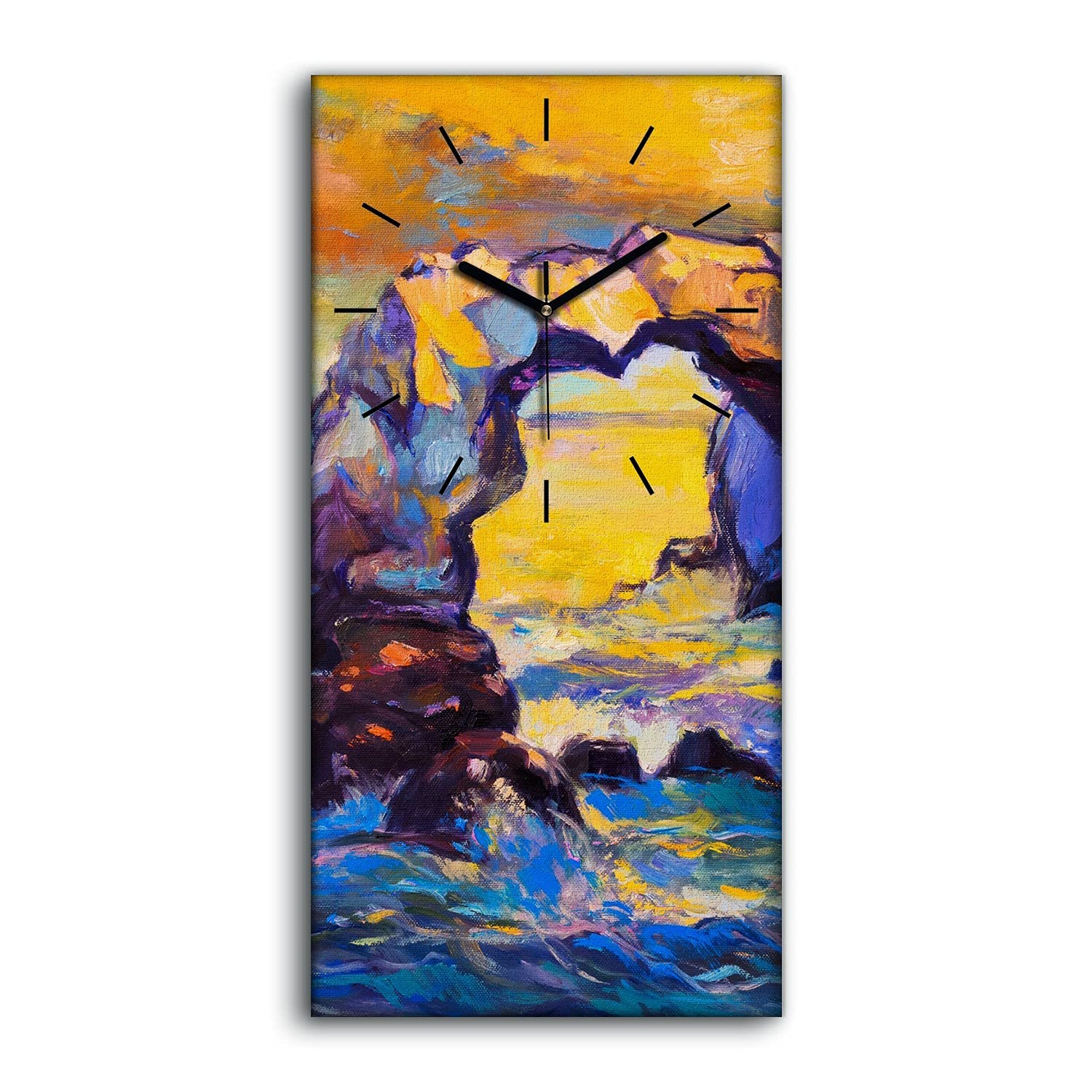 Horloge sur Toile de Qualité Supérieure Art Moderne 30x60cm