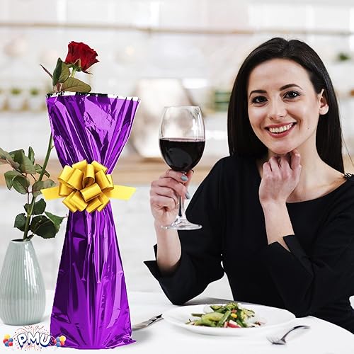 Miniatura 9 de PMU Rollo de papel de Mylar para regalo, papel de regalo perfecto para regalos, canastas, bodas, cumpleaños, Navidad, artes y manualidades, papel de