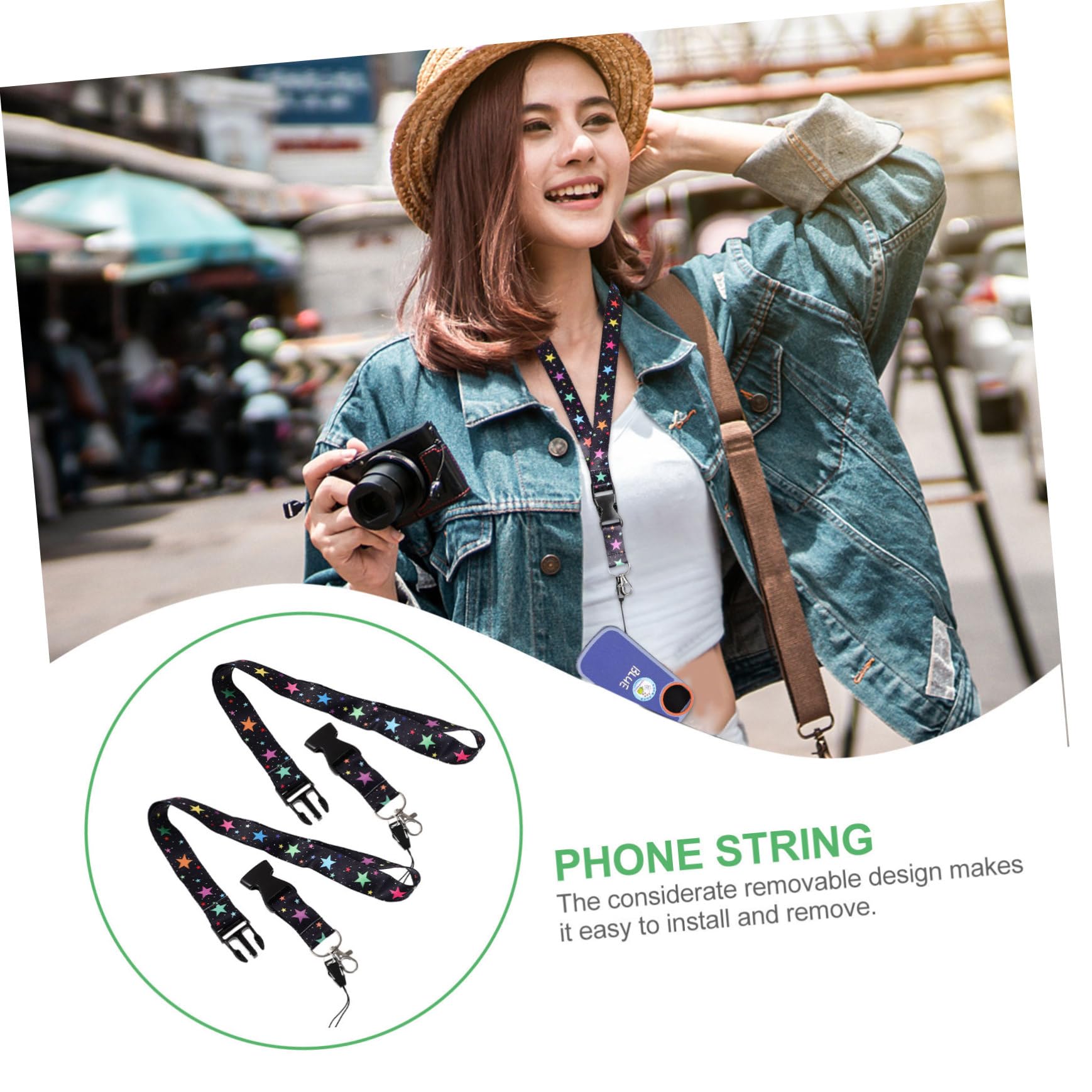 Hemobllo 10pezzi Cinturino Decorativo Per Telefono Tracolla Multi-funzione Cordino Removibile Per Cellulari e Chiavi Accessorio Pratico e Portatile Per Ogni Occasione