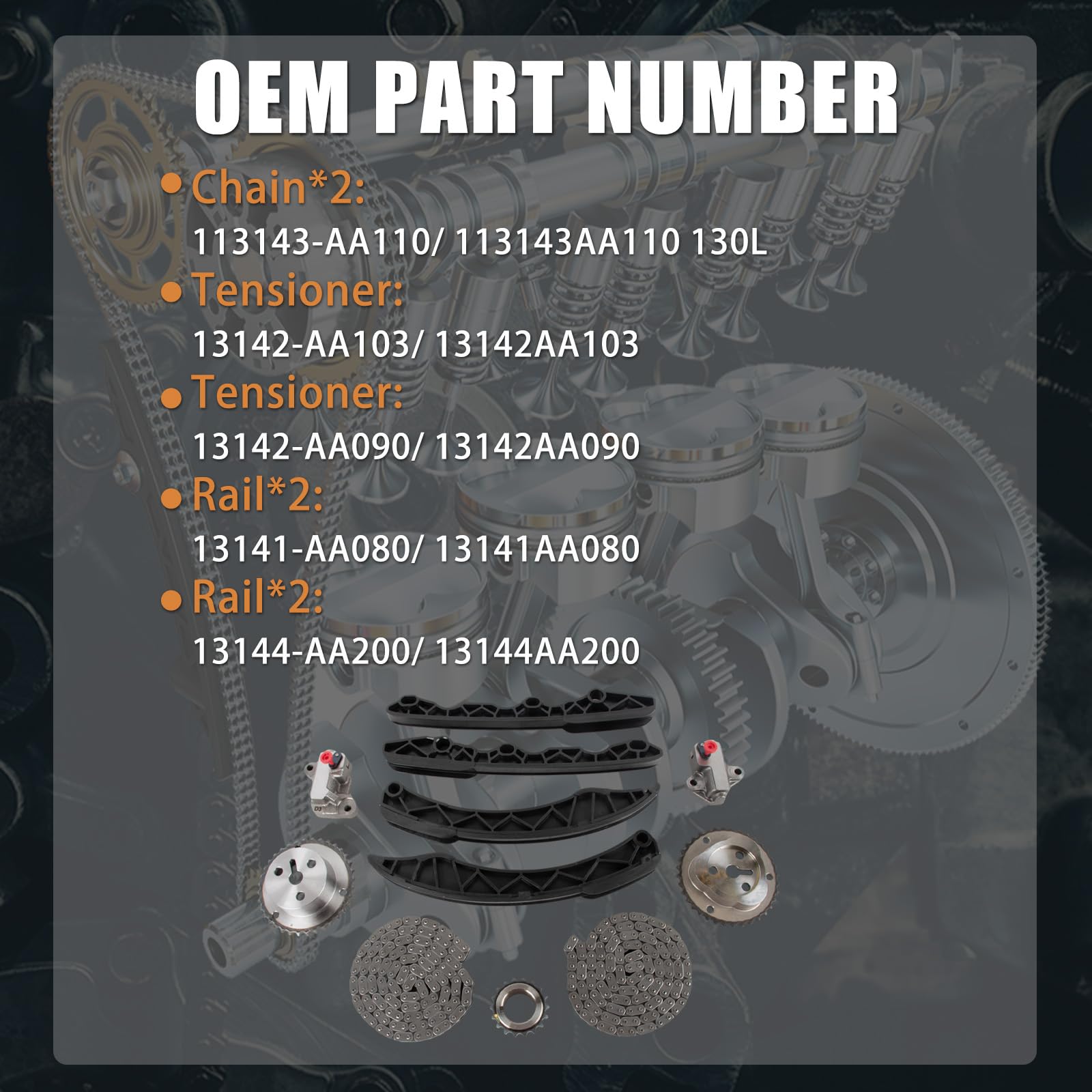 Timing Chain Kit Water Pump Fits 11-15 Subaru Forester BRZ 2.0L 2.5L DOHC FA20 E - Foto 8