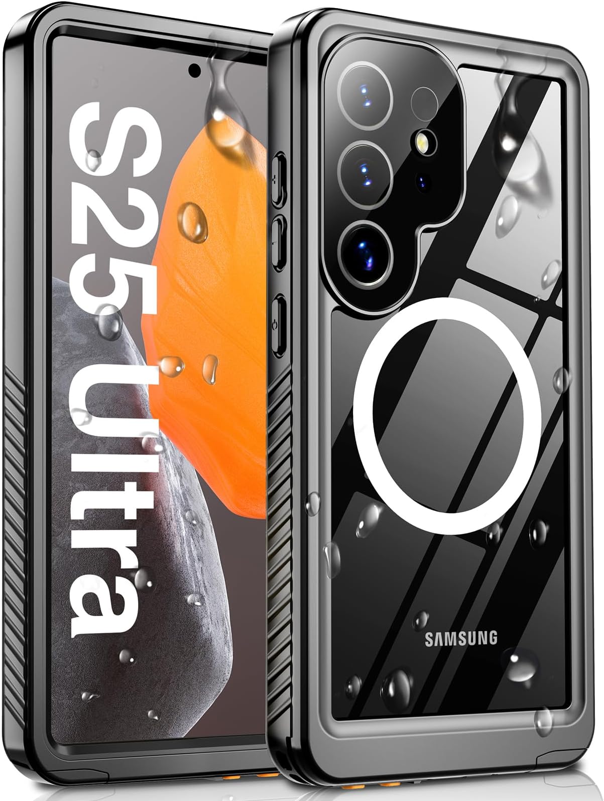 Oneagle for Samsung Galaxy S25 Ultra Case Waterproof [Fit for MagSafe], [Built-in Screen Protector & Lens Protector][IP68 Underwater] Full Body 12FT Military Grade Shockproof S25 Ultra Phone Case 6.9"