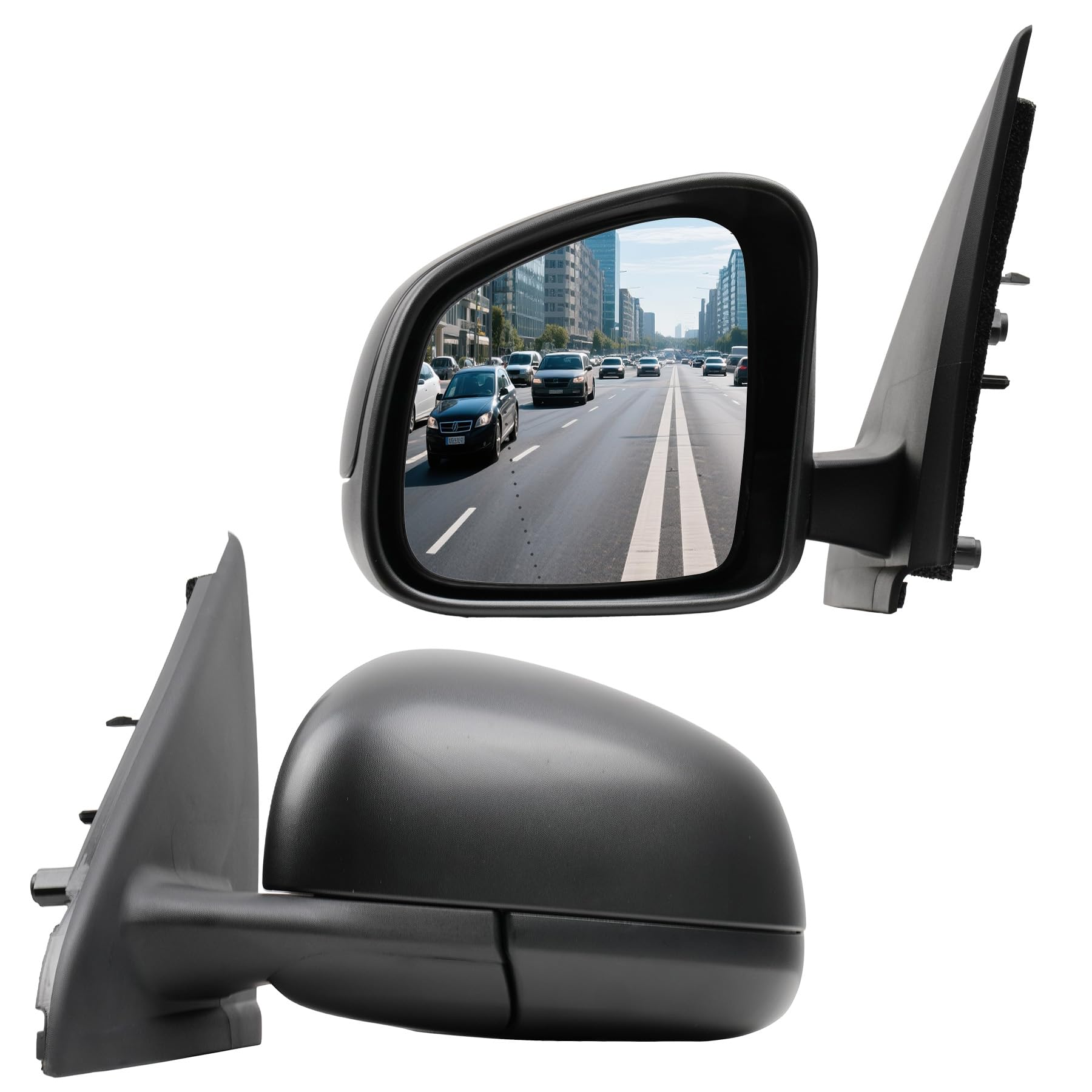 Specchietto retrovisore sinistro elettrico riscaldabile, specchio completo per RENAUL|T Twin III, SM|ART FORFOUR dal 2014, 5 pin
