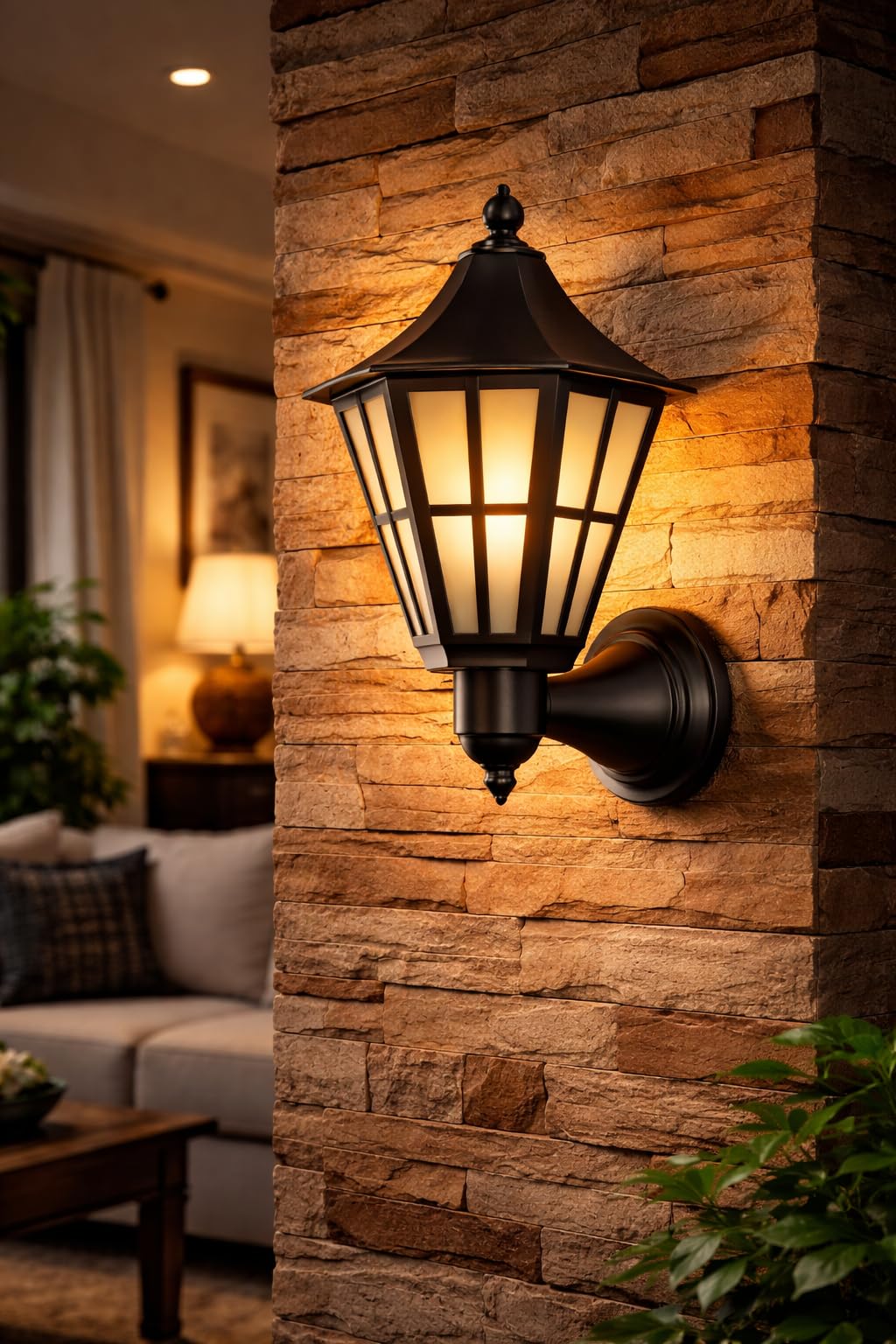 Modern Glass Wall Light | Vintage Brass Finish Wall Sconce | Warm Decorative Wall Lamp for Bedroom, Living Room, Hallway & Bedside-image-26