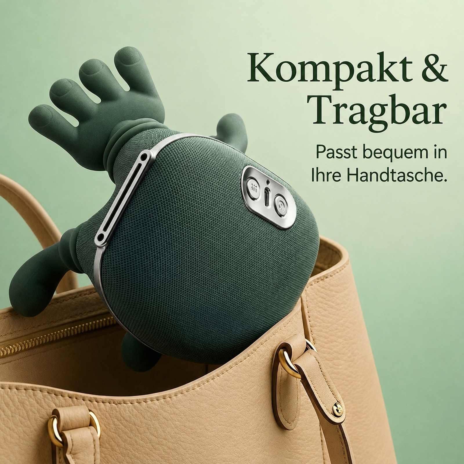 4D Nackenmassagegerät mit Wärme, Tragbares Nacken und Schulter Shiatsu Massagegerät, Kabellos Tiefengewebe Knetmassagegerät mit USB-C, 3 Modi & 2 Heizstufen, Ideal für Büro, Zuhause & Reise