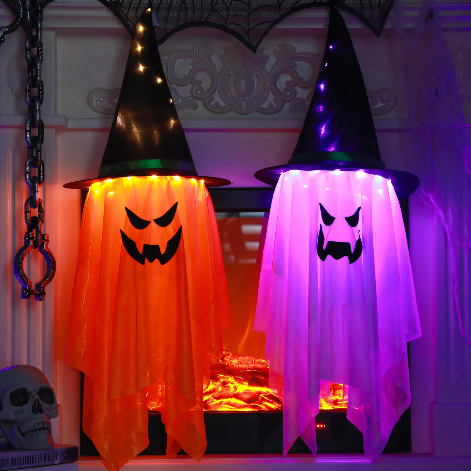 Halloween Hexenhut Fensterbehang - Acryl Deko Zum Aufhängen 20cm